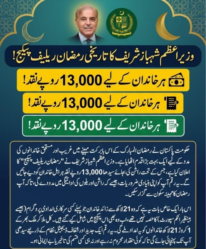 Eligible for pm Ramazan Relief Package