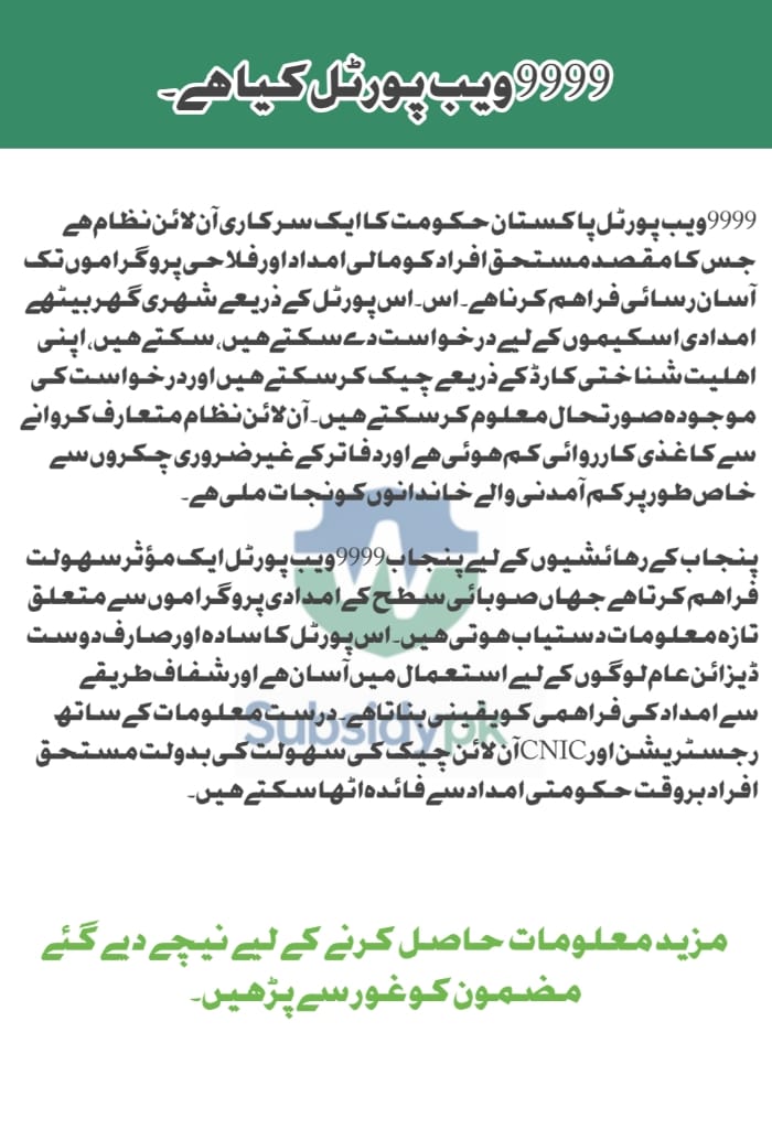 What is 9999 web portal