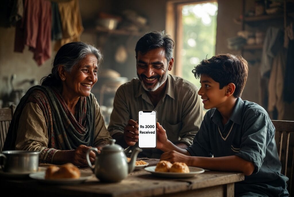 "Real Pakistani family benefiting from Punjab ehsaas rashan riayat 2026 monthly subsidy and kitchen help"