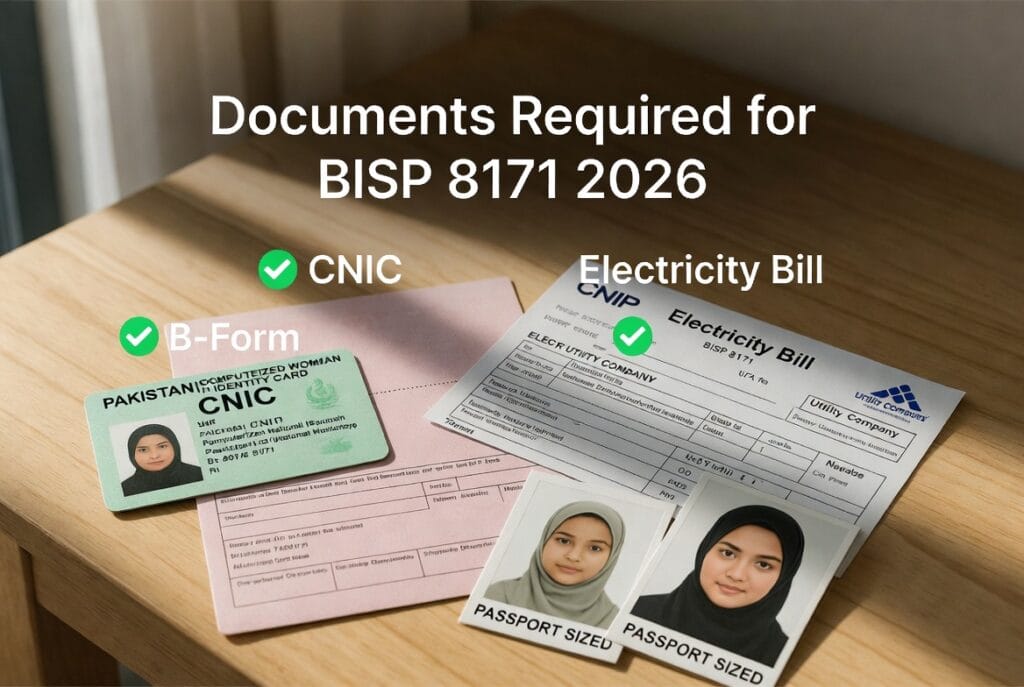 Required CNIC and documents for BISP 8171 Payment Schedule 2026 registration