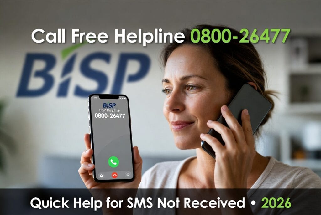 Call BISP free helpline 0800-26477 to fix 8171 SMS Not Received Issue – Easy help 2026